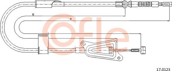 Cofle 17.0123 - Трос, гальмівна система autocars.com.ua