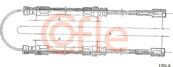 Cofle 1701.6 - Тросик, cтояночный тормоз avtokuzovplus.com.ua