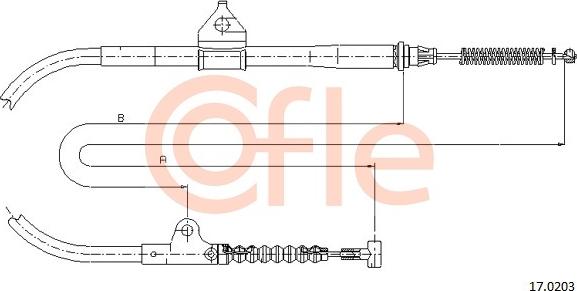 Cofle 17.0203 - Тросик, cтояночный тормоз avtokuzovplus.com.ua