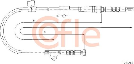 Cofle 92.17.0216 - Трос, гальмівна система autocars.com.ua