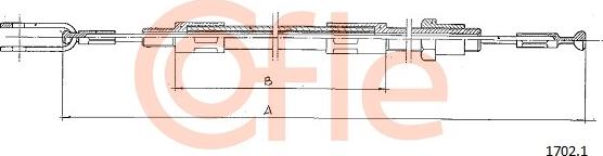 Cofle 1702.1 - Трос, управління зчепленням autocars.com.ua