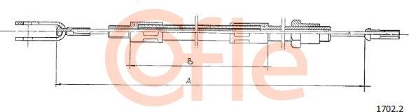 Cofle 1702.2 - Трос, управління зчепленням autocars.com.ua