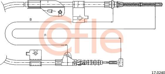 Cofle 17.0240 - Трос, гальмівна система autocars.com.ua