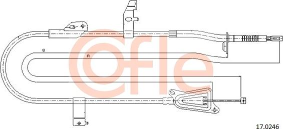Cofle 17.0246 - Трос, гальмівна система autocars.com.ua