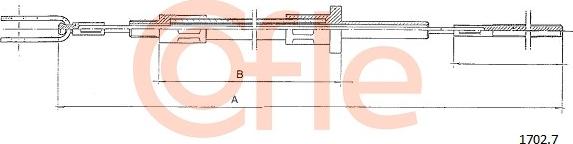 Cofle 1702.7 - Трос, управління зчепленням autocars.com.ua