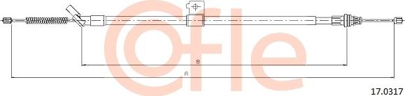 Cofle 92.17.0317 - Тросик, cтояночный тормоз avtokuzovplus.com.ua