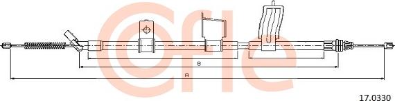 Cofle 17.0330 - Трос, гальмівна система autocars.com.ua