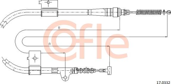 Cofle 17.0332 - Тросик, cтояночный тормоз autodnr.net