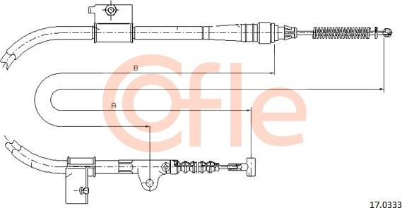 Cofle 17.0333 - Тросик, cтояночный тормоз autodnr.net