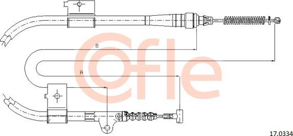 Cofle 17.0334 - Тросик, cтояночный тормоз autodnr.net