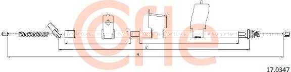 Cofle 17.0347 - Тросик, cтояночный тормоз avtokuzovplus.com.ua