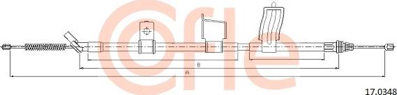 Cofle 17.0348 - Тросик, cтояночный тормоз avtokuzovplus.com.ua