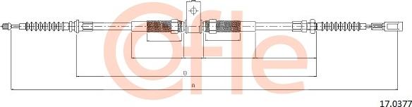 Cofle 17.0377 - Тросик, cтояночный тормоз avtokuzovplus.com.ua