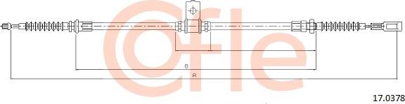 Cofle 17.0378 - Тросик, cтояночный тормоз avtokuzovplus.com.ua