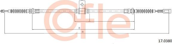 Cofle 17.0380 - Тросик, cтояночный тормоз avtokuzovplus.com.ua