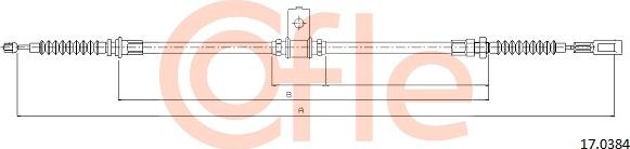 Cofle 17.0384 - Тросик, cтояночный тормоз avtokuzovplus.com.ua
