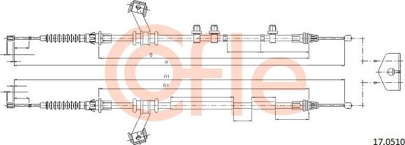 Cofle 92.17.0510 - Трос, гальмівна система autocars.com.ua