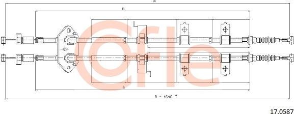 Cofle 17.0587 - Трос, гальмівна система autocars.com.ua