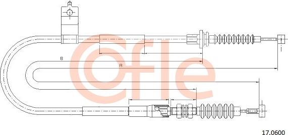 Cofle 92.17.0600 - Трос, гальмівна система autocars.com.ua