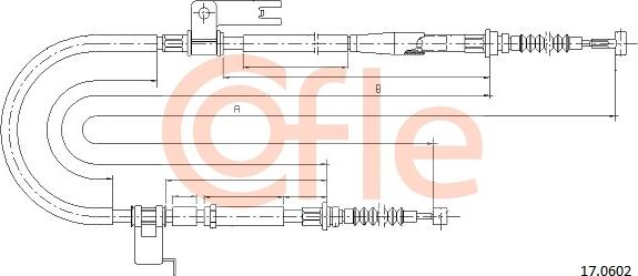 Cofle 17.0602 - Трос, гальмівна система autocars.com.ua