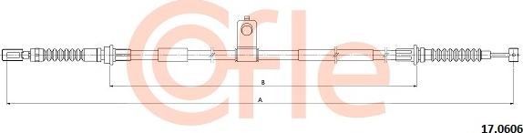 Cofle 17.0606 - Трос, гальмівна система autocars.com.ua