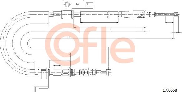 Cofle 17.0658 - Тросик, cтояночный тормоз avtokuzovplus.com.ua