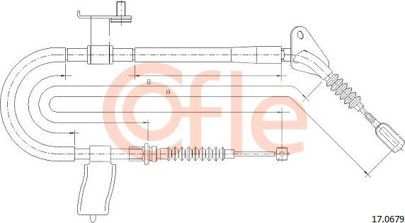 Cofle 17.0679 - Тросик, cтояночный тормоз avtokuzovplus.com.ua