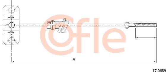 Cofle 92.17.0689 - Трос, гальмівна система autocars.com.ua