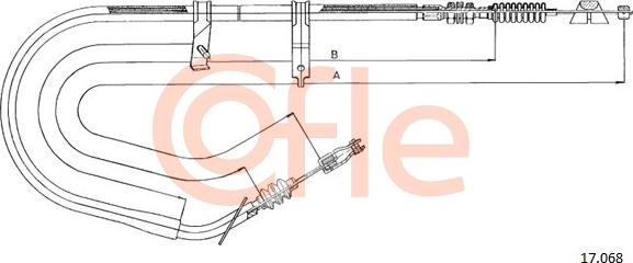 Cofle 17.068 - Трос, гальмівна система autocars.com.ua