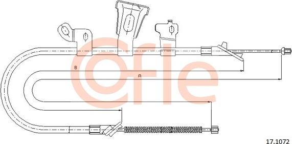 Cofle 17.1072 - Тросик, cтояночный тормоз avtokuzovplus.com.ua