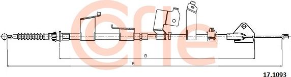 Cofle 17.1093 - Трос, гальмівна система autocars.com.ua