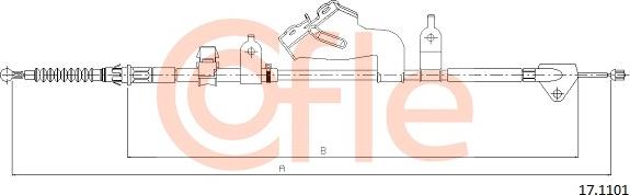Cofle 92.17.1101 - Трос, гальмівна система autocars.com.ua