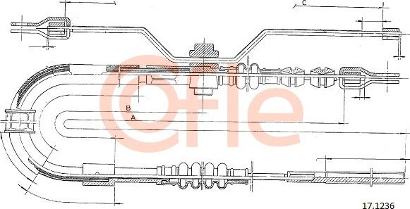 Cofle 17.1236 - Тросик, cтояночный тормоз autodnr.net