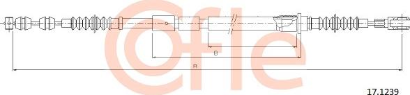 Cofle 17.1240 - Трос, гальмівна система autocars.com.ua