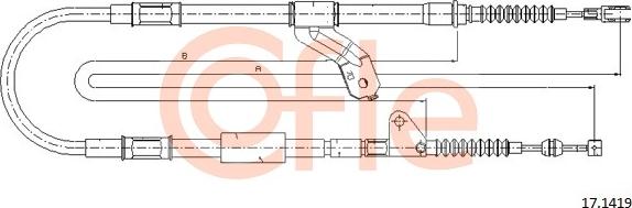 Cofle 17.1419 - Трос, гальмівна система autocars.com.ua