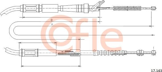 Cofle 17.143 - Трос, гальмівна система autocars.com.ua