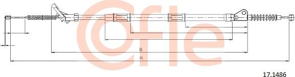 Cofle 17.1486 - Тросик, cтояночный тормоз avtokuzovplus.com.ua