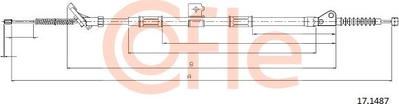 Cofle 17.1487 - Тросик, cтояночный тормоз avtokuzovplus.com.ua