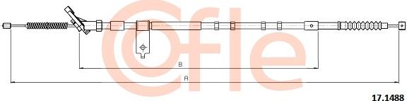 Cofle 17.1488 - Трос, гальмівна система autocars.com.ua