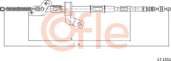 Cofle 92.17.1551 - Тросик, cтояночный тормоз avtokuzovplus.com.ua