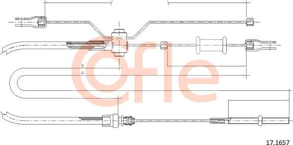 Cofle 17.1657 - Трос, гальмівна система autocars.com.ua