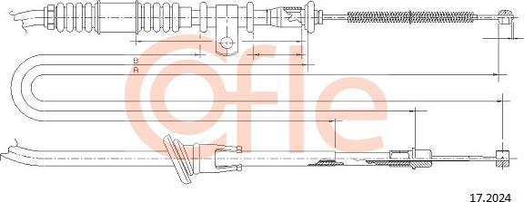 Cofle 17.2024 - Трос, гальмівна система autocars.com.ua