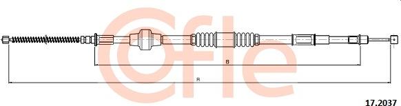Cofle 17.2037 - Трос, гальмівна система autocars.com.ua