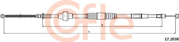 Cofle 17.2038 - Трос, гальмівна система autocars.com.ua