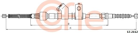 Cofle 17.2112 - Трос, гальмівна система autocars.com.ua