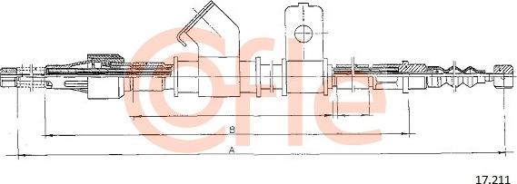 Cofle 17.211 - Трос, гальмівна система autocars.com.ua