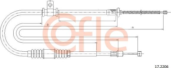 Cofle 17.2206 - Трос, гальмівна система autocars.com.ua