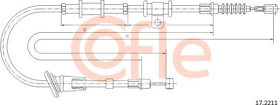 Cofle 92.17.2211 - Трос, гальмівна система autocars.com.ua