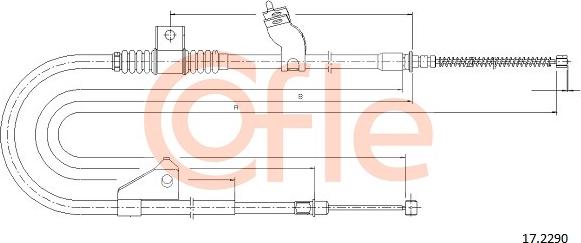 Cofle 17.2290 - Тросик, cтояночный тормоз autodnr.net