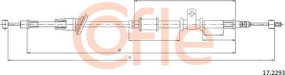Cofle 17.2293 - Трос, гальмівна система autocars.com.ua